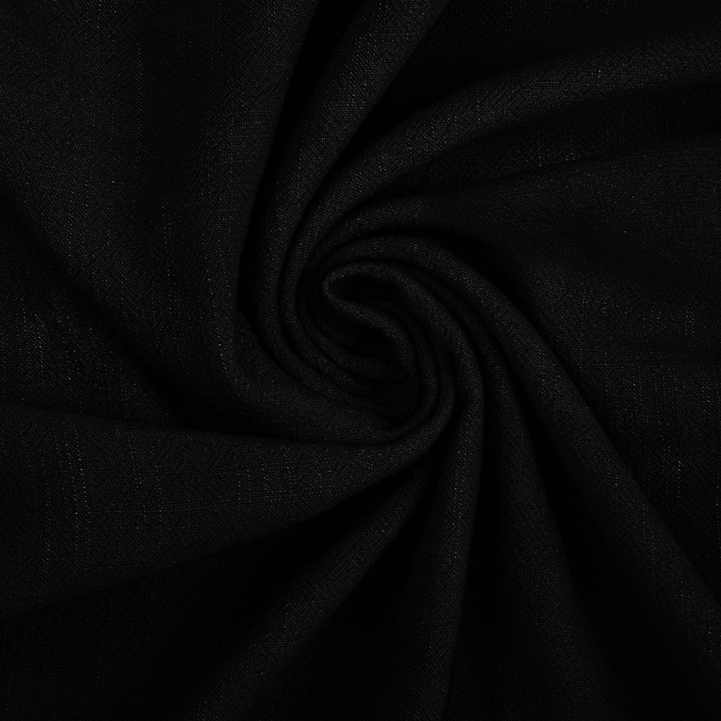 Len z wiskozą ubraniowy - czarny (Black)