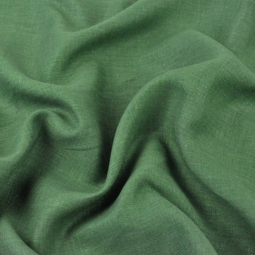 Len 100% odzieżowo - pościelowy zielony - 185g