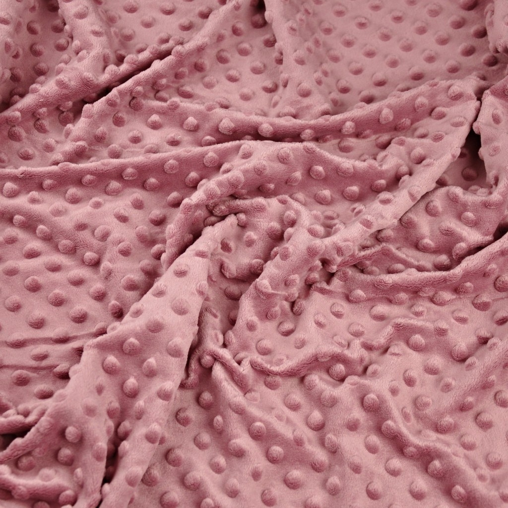 Materiał Minky Premium 270g/m2 - ciemny pastelowy róż (dirty pink)