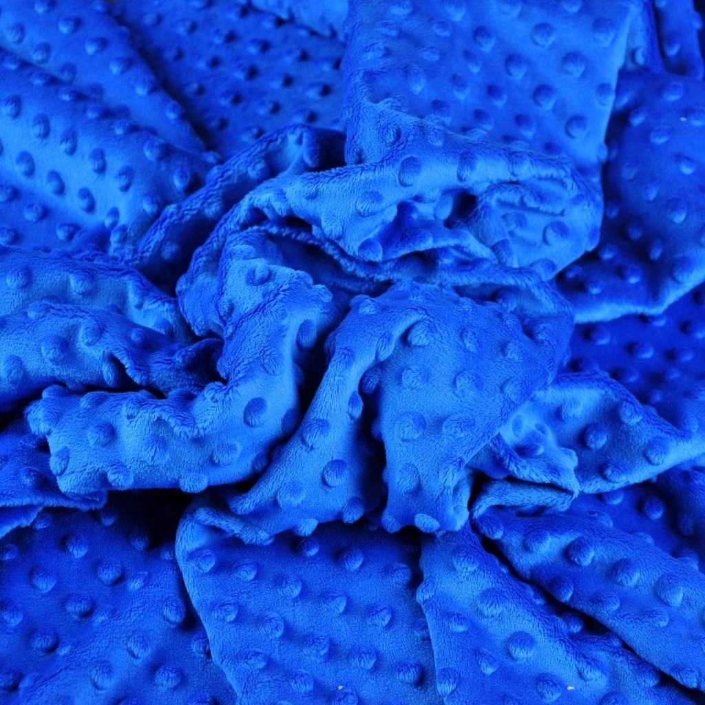 Materiał Minky Premium szafirowy (Victoria blue)
