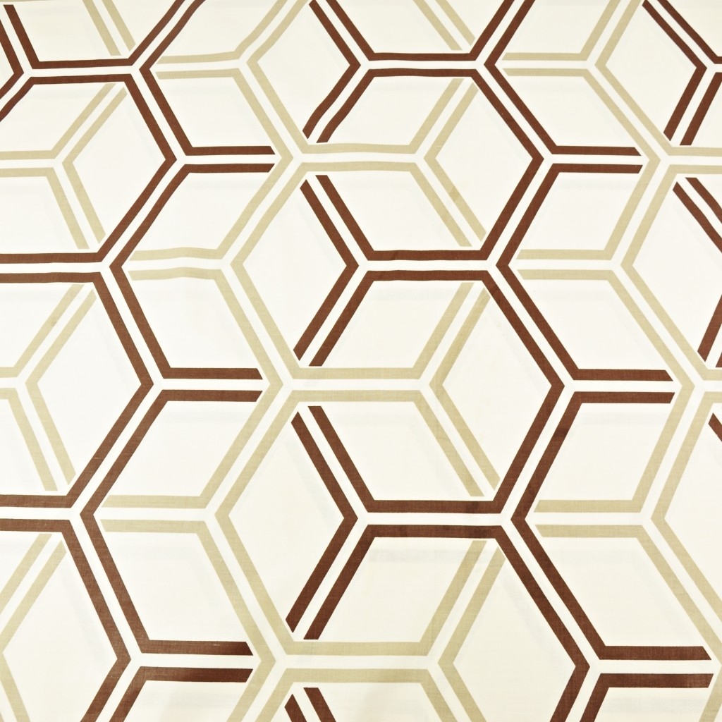 wzór geometryczny plaster miodu beżowo brązowy