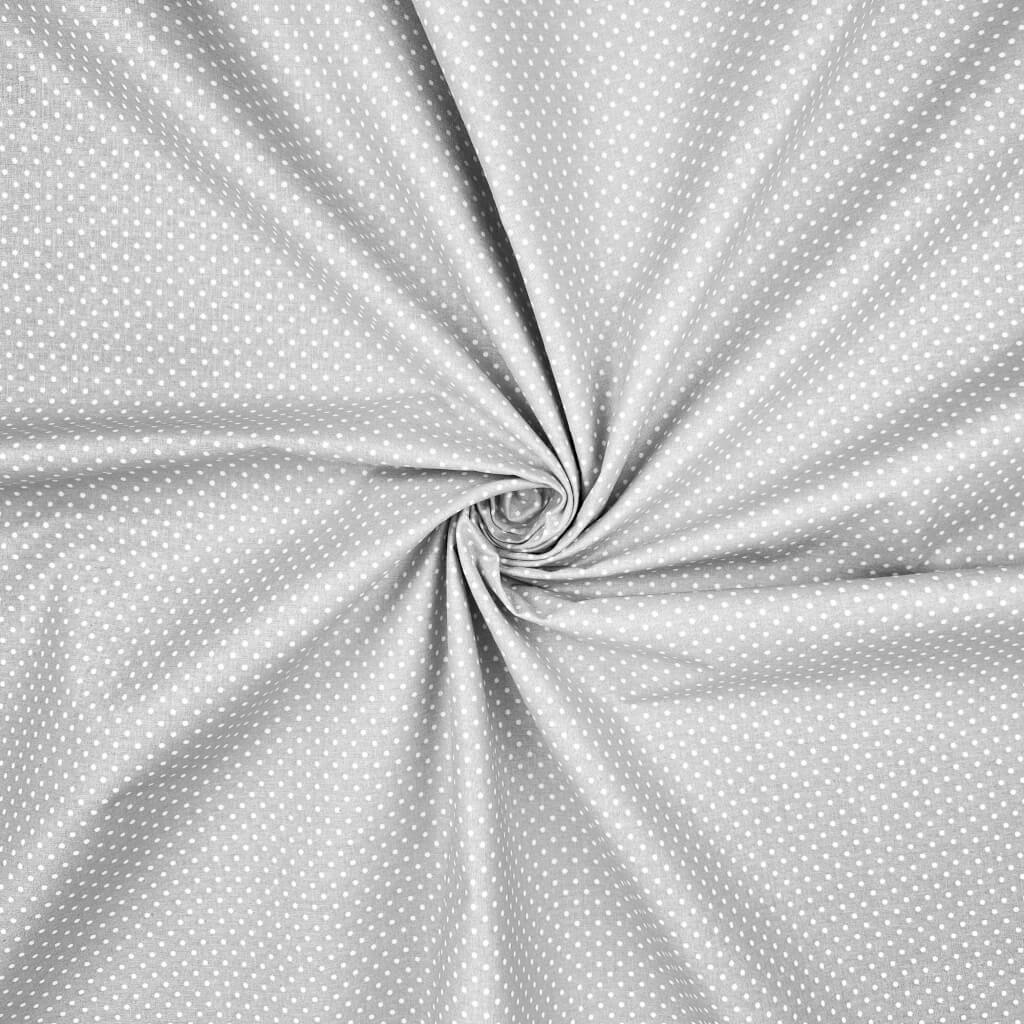 Tkanina bawełniana szpilki kropki białe na szarym tle