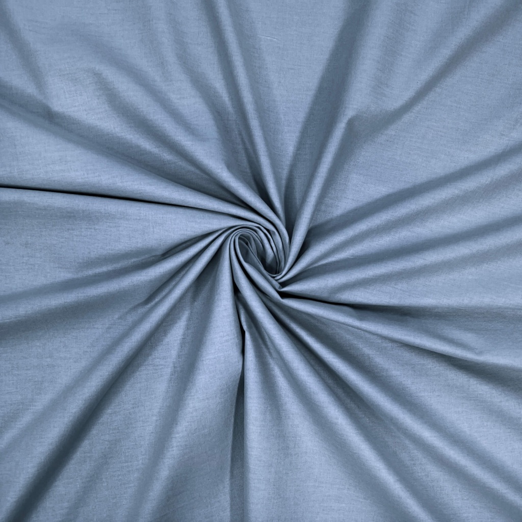 Tkanina bawełniana jednokolorowa szaro niebieska - 1044
