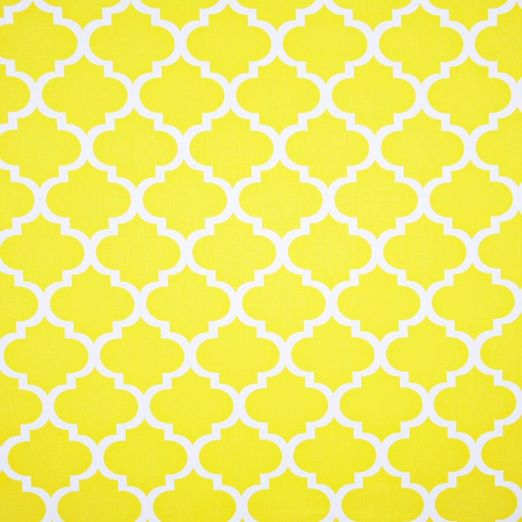 Bawełna wzór Maroko duże żółte