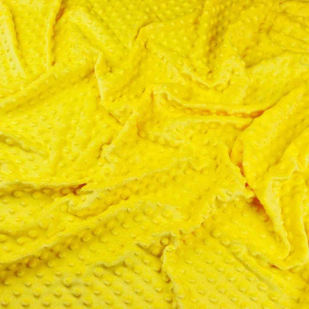 Materiał Minky Grube 380g/m2 jasny żółty