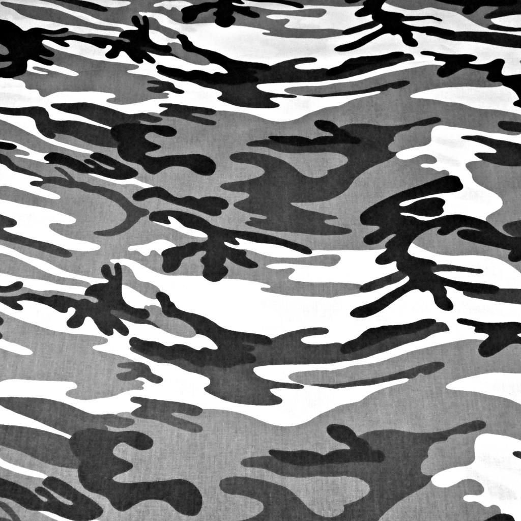 Tkanina wzór MORO duży czarno-szaro-biały