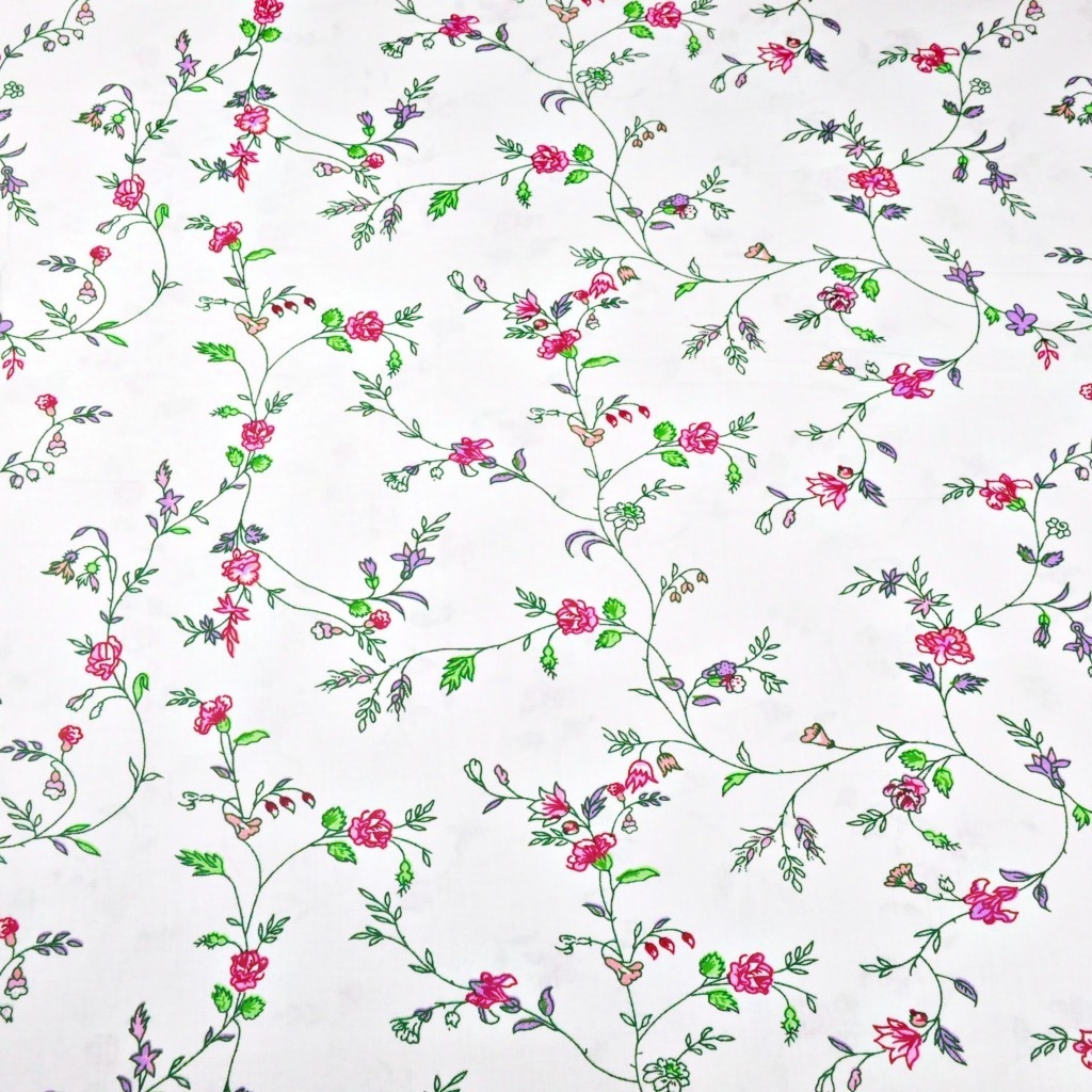 Tkaniny w kwiaty goździki różowe na białym tle