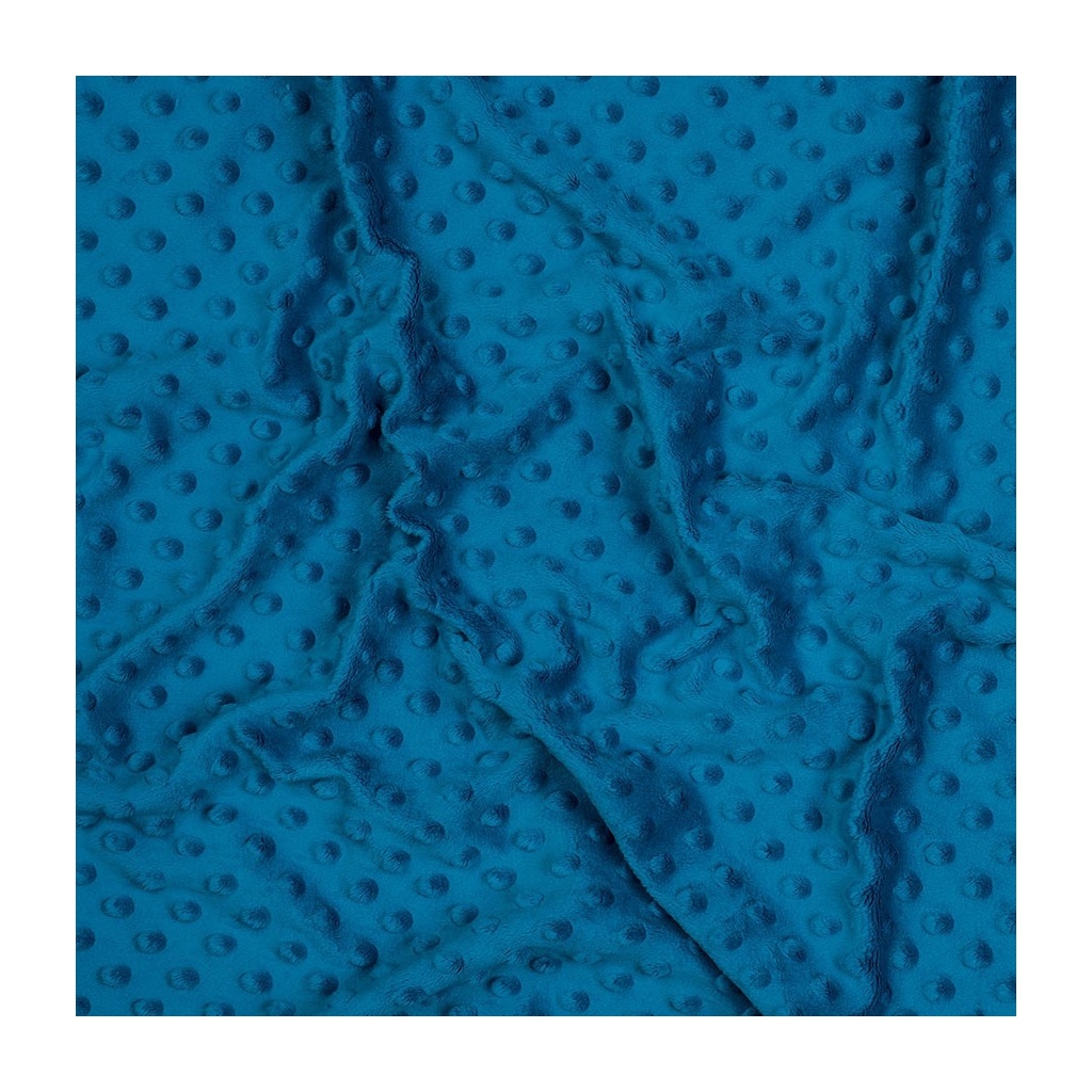 Materiał Minky Premium ciemny turkus (Mosaic blue)
