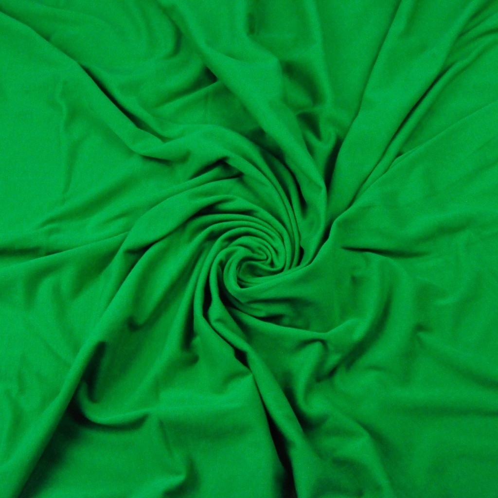 Dzianina bawełniana Jersey jednokolorowa zielona